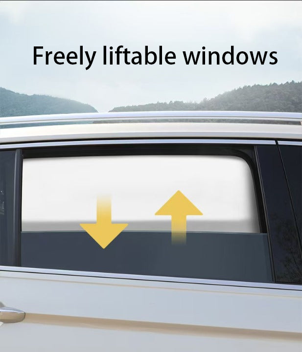 4-Pack Magnetic Car Side Window Shades – Black Privacy Curtains for UV Protection